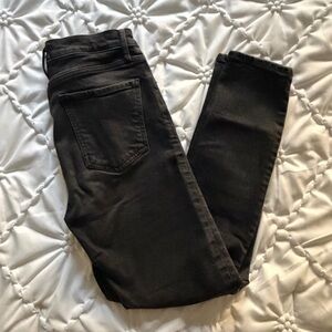 AGOLDE Black High Rise Skinny Jeans